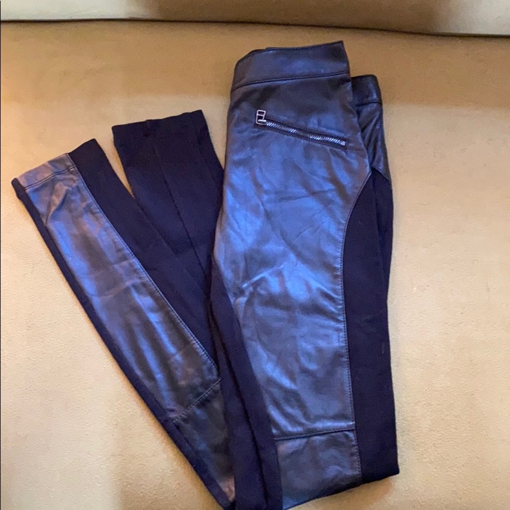 NWOT!! BCBGMAXAZRIA Faux Leather Front Pants
